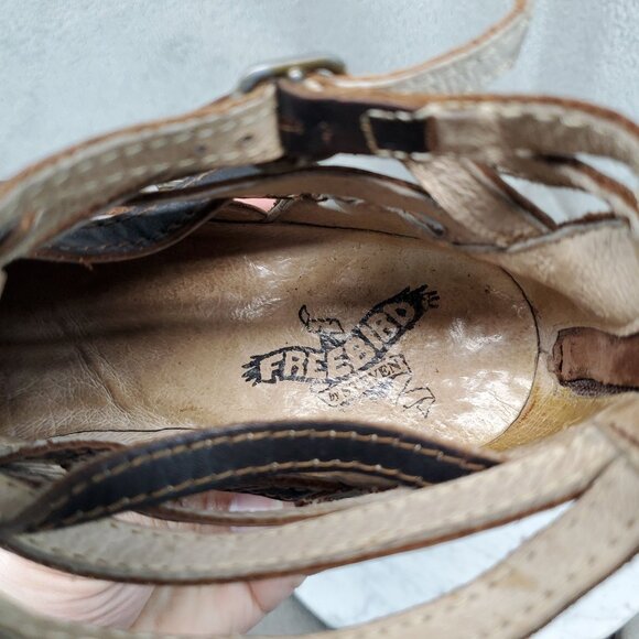 Freebird Shoes Womens Size 8 Brown Distressed Leather Stair Ankle Boots - Picture 8 of 10